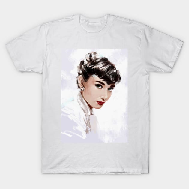 Audrey Hepburn T-Shirt by dmitryb1